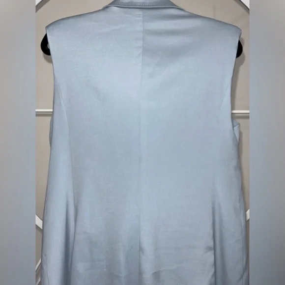 bagatelle Powder Blue Sleeveless Tailored Blazer Vest - Picture 6 of 7